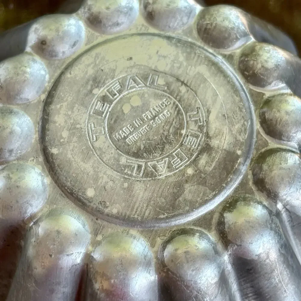 Vintage Tefal France Fluted Mold Aluminum Brioche Cake Mold 7.5 Inch